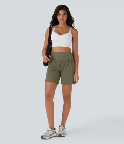 SoftlyZero™ Airy Super High Waisted 2-in-1 InstantCool Yoga Shorts 7" with Pockets