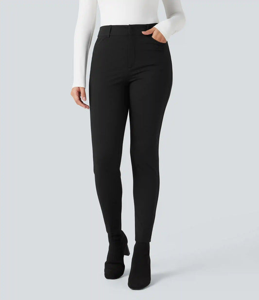 Halara Flex™ High-waisted Skinny Herringbone Work Pants with Pockets