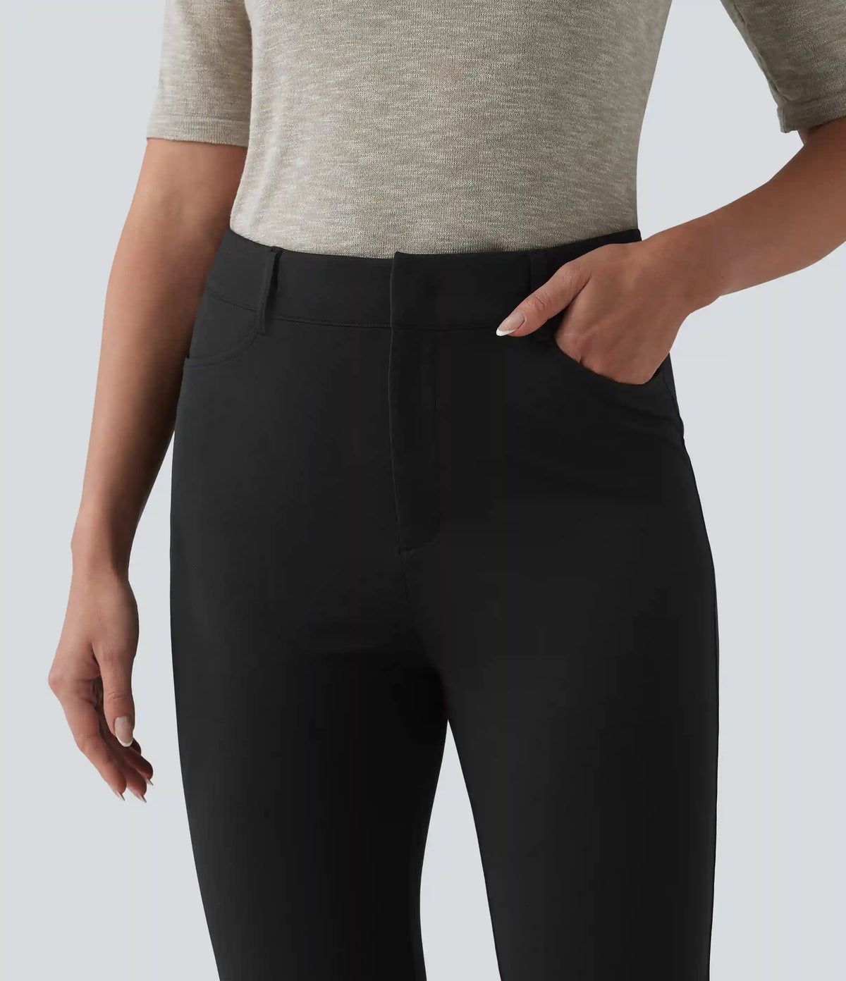Halara Flex™ High-waisted Herringbone Work Bootcut Pants with Pockets