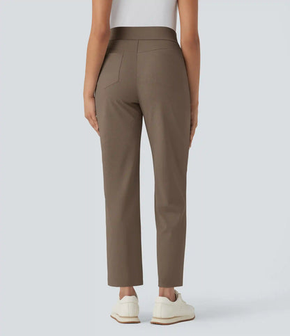 Mid High Waisted Pockets Quick Dry Golf Pants-Golf Tee-UPF40+