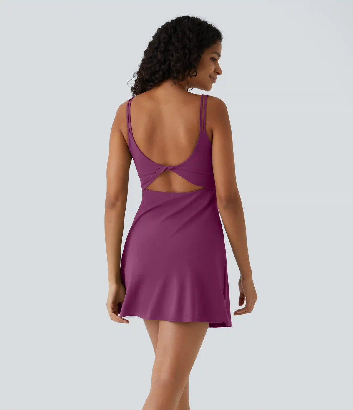 SoftlyZero™ Plush Double Straps 2-Piece Pocket Slip Dance Active Dress A-D Cups