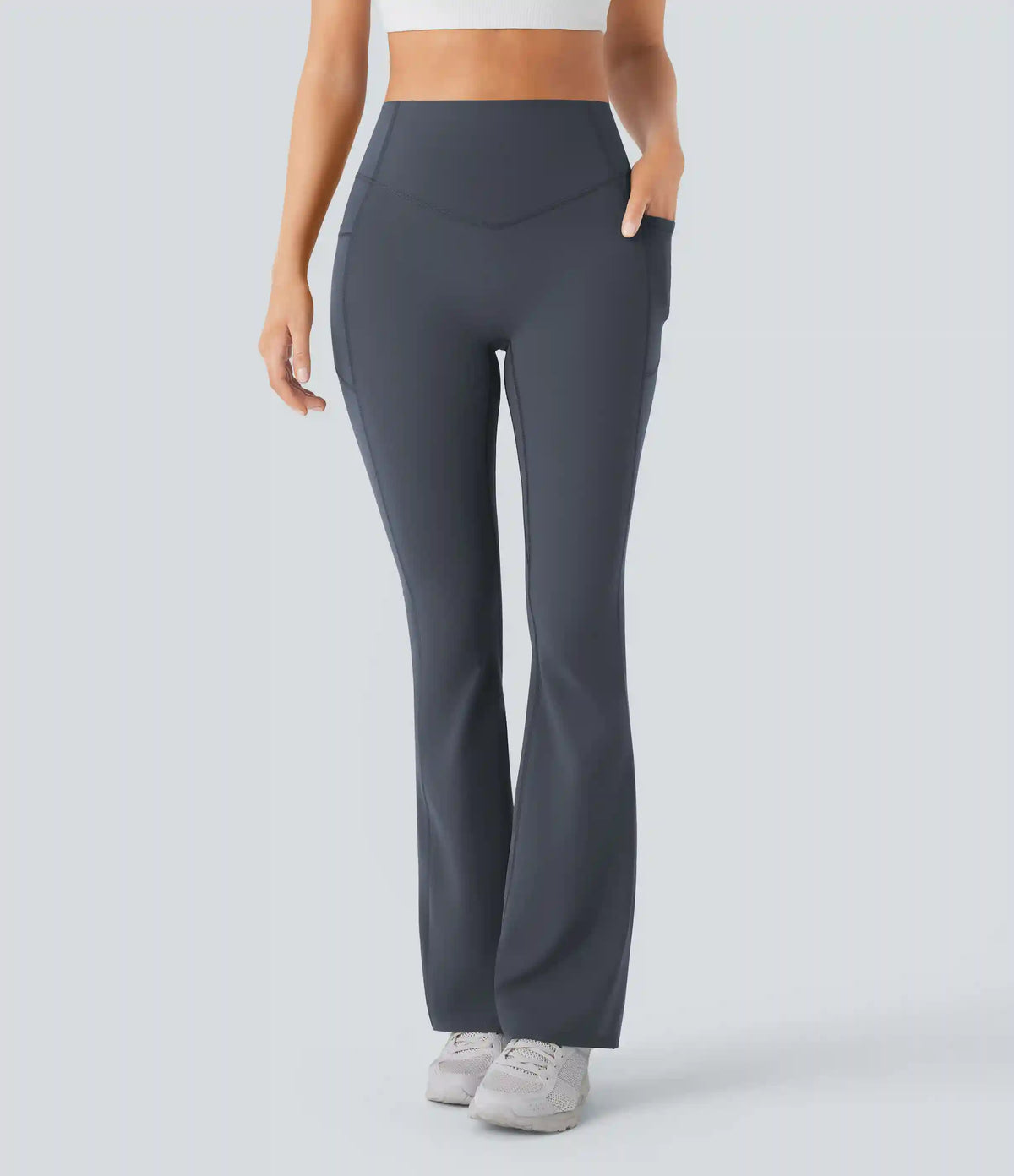 Halara UltraSculpt™ High Waisted Scrunch Butt Lifting Tummy Control Pocket Shaping Yoga Bootcut Leggings