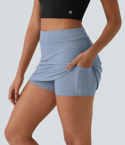 Everyday High Waisted Pocket 2-in-1 Micro Mini Golf Skirt-Clarity