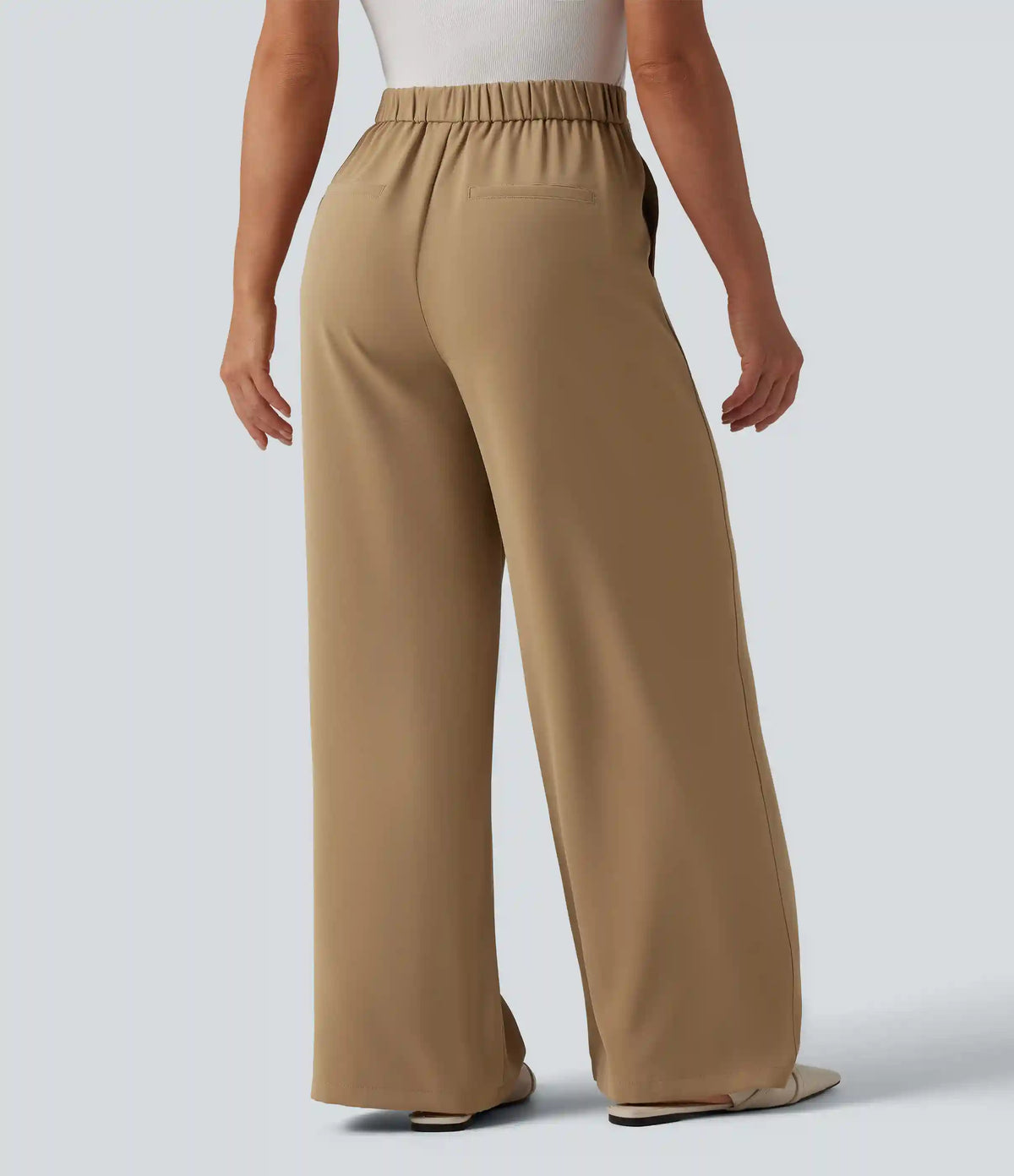 Halara Flex™ High Waisted Drawstring Wide Leg Work Pants with Pockets