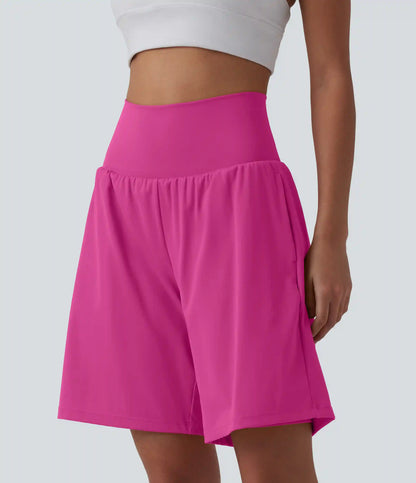 SoftlyZero™ Airy Super High Waisted 2-in-1 InstantCool Yoga Shorts 9" with Pockets