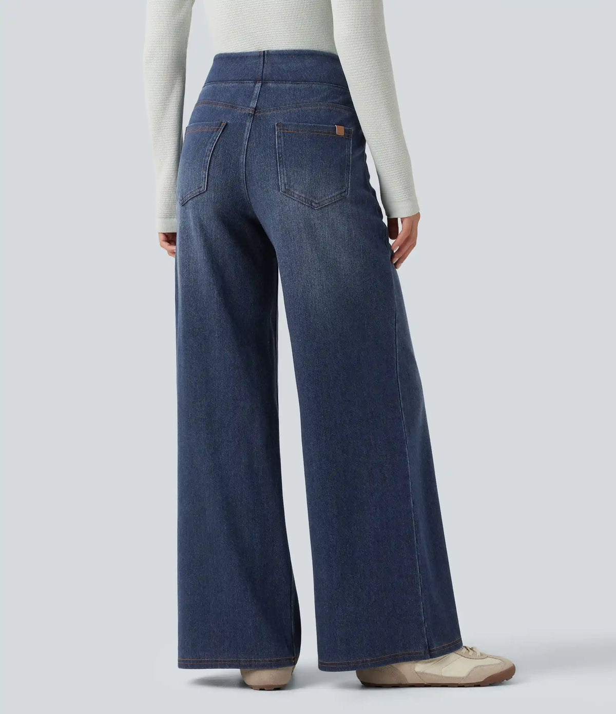 Halara Flex™ Denim Heat High Waisted Wide Leg Casual Jeans with Pockets