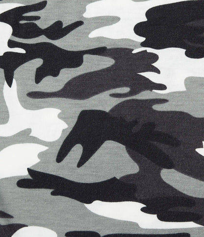 Round Neck Short Sleeve Cut Out Camo Casual T-Shirt