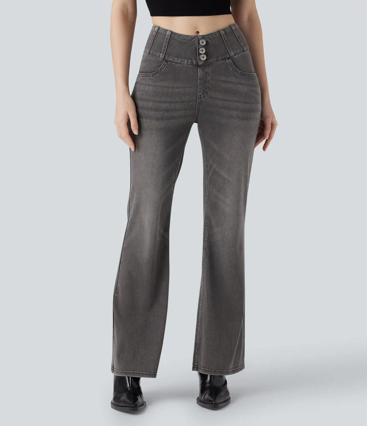 Halara Flex™ High Waisted Bootcut Casual Jeans with Pockets