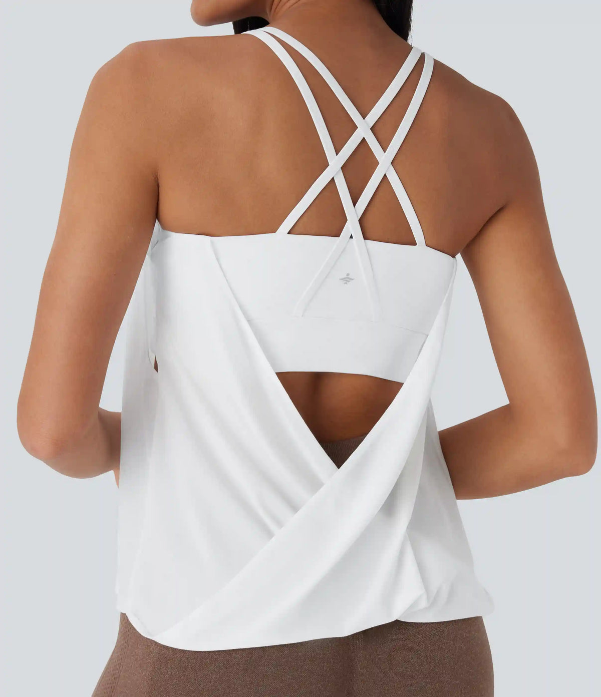 Double Straps Pleated Quick Dry Yoga Cami Top DD-F Cups