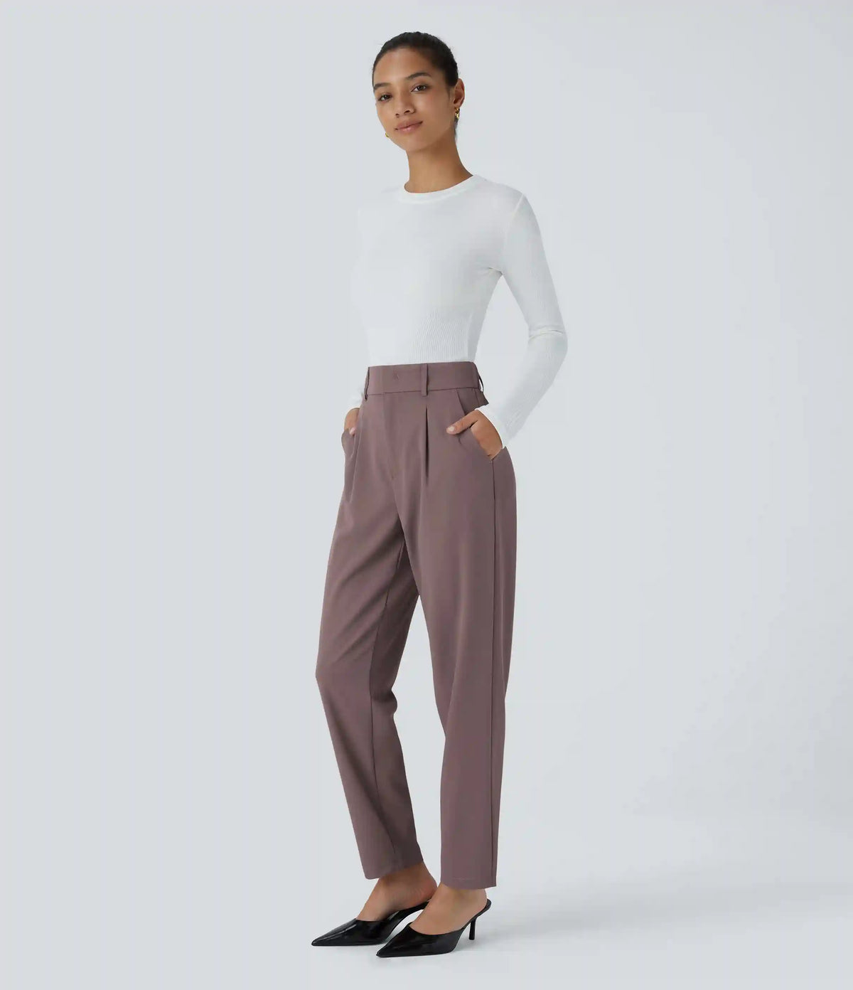 Halara Flex™ High Waisted Pocket Solid Work Tapered Pants