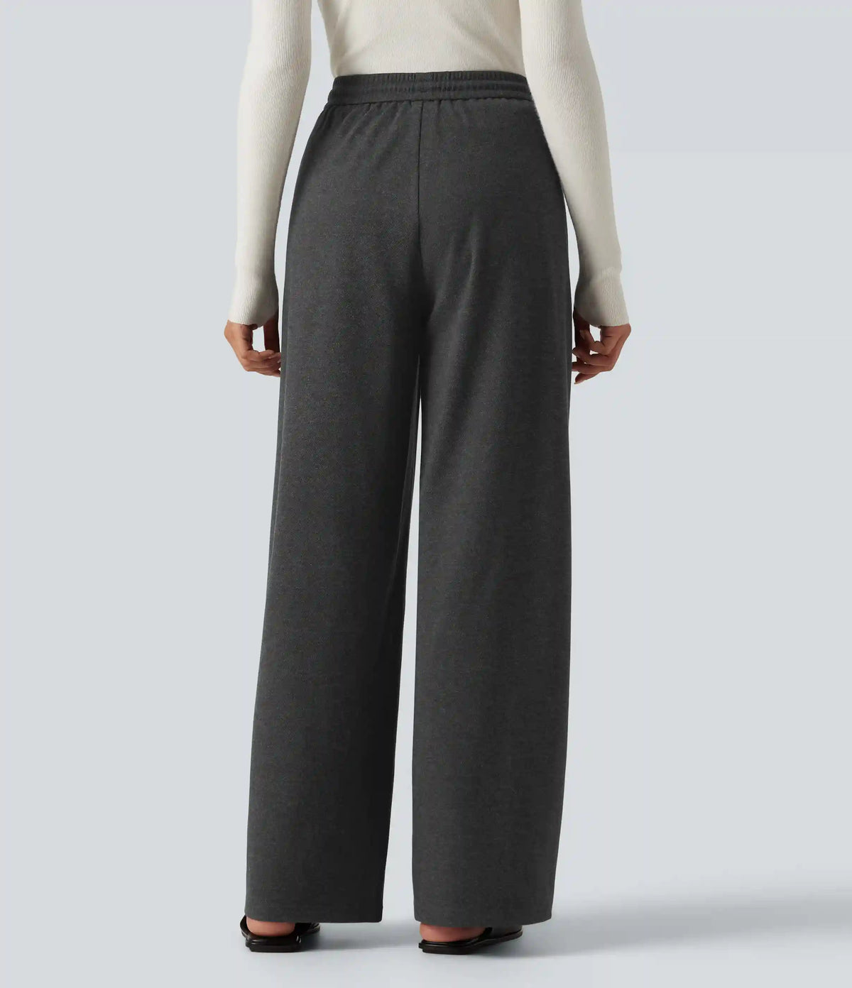 High Waisted Drawstring Baggy Work Pants with Pockets