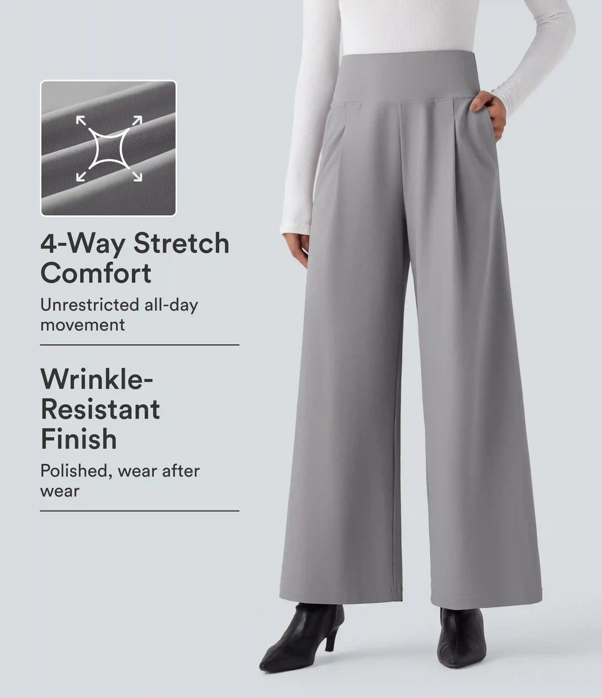 Halara Flex™ High Waisted Twill Work Baggy Pants with Pockets