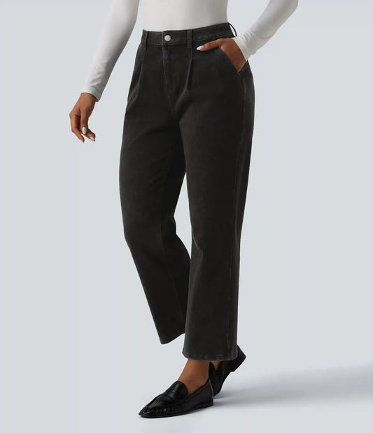 Halara Flex™ High Waisted 7/8 Casual Straight Leg Jeans with pockets