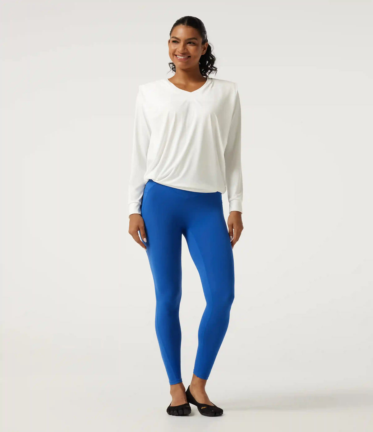 V Neck Long Sleeve Quick Dry Yoga Sports Top-UPF50+