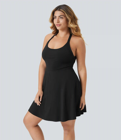 Flare Dance Plus Size Active Dress-Longer Length-Easy Peezy Edition