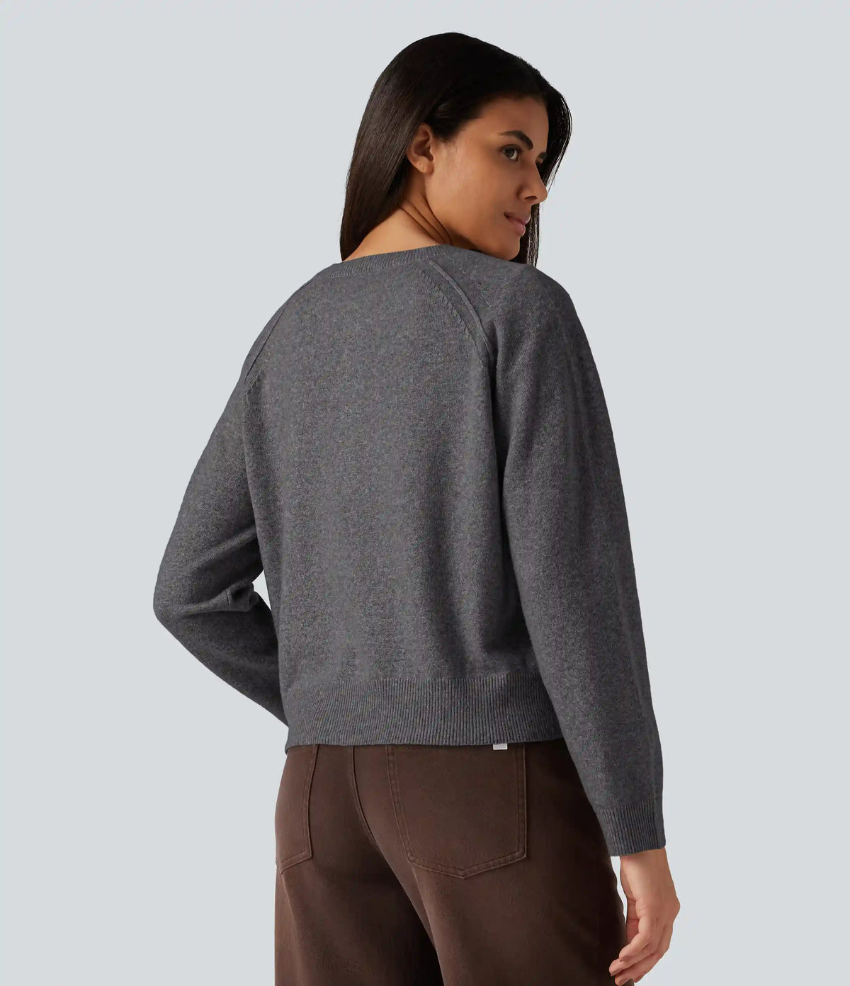 Henley Neck Long Sleeve Casual Sweater