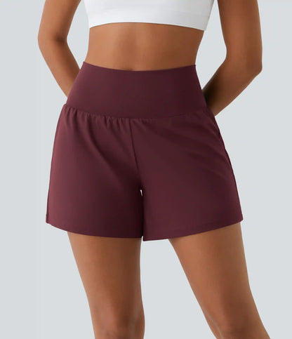 SoftlyZero™ Airy Super High Waisted 2-in-1 InstantCool Yoga Shorts 5'' with Pockets-Longer Length