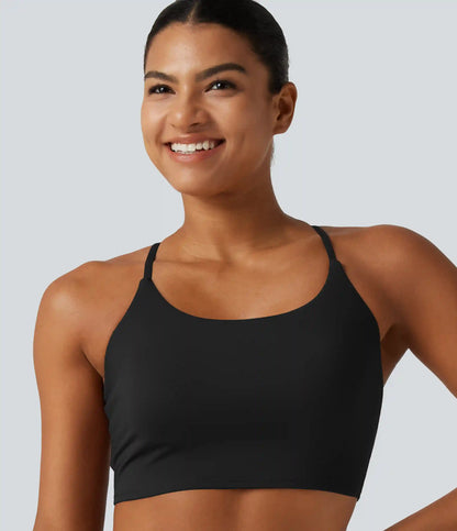 SoftlyZero™ Airy Scoop Neck Built-in Bra InstantCool Cropped Yoga Tank Top