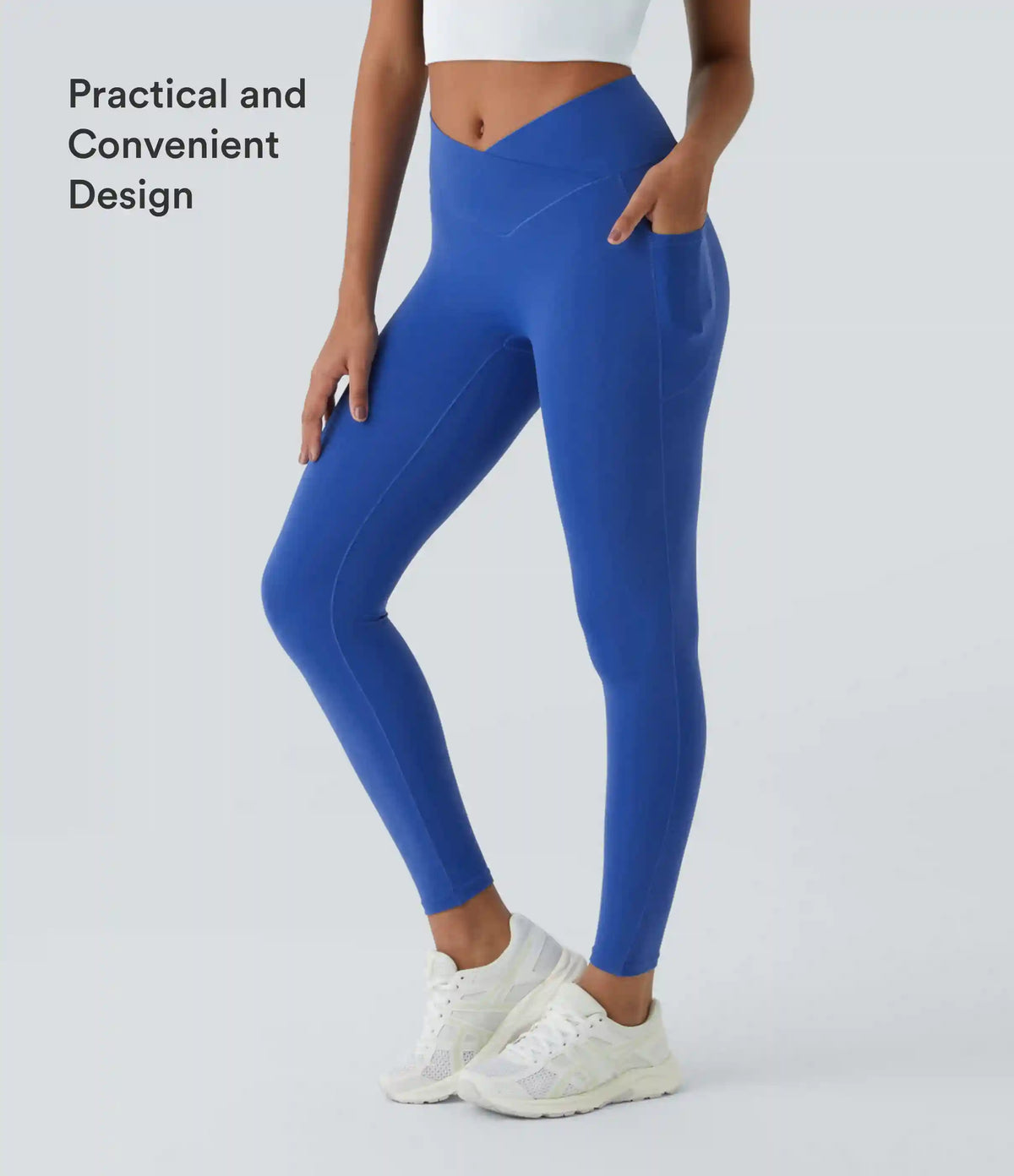 SoftlyZero™ Crossover Pocket Plain Leggings