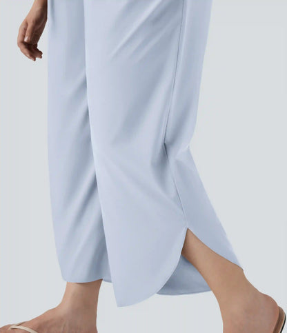 Plus Size Breezeful™ High Waisted Tummy Control Hem Quick Dry Pants with Pockets