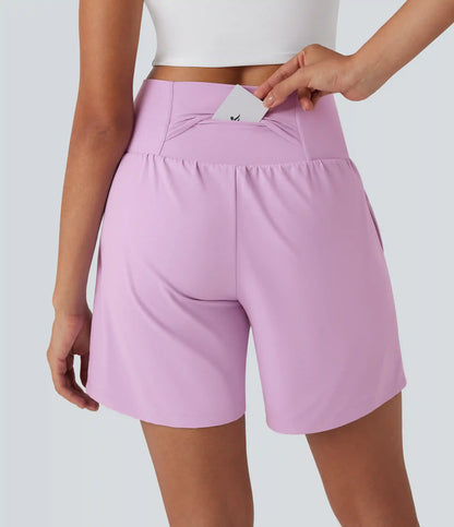 SoftlyZero™ Airy Super High Waisted 2-in-1 InstantCool Yoga Shorts 7" with Pockets