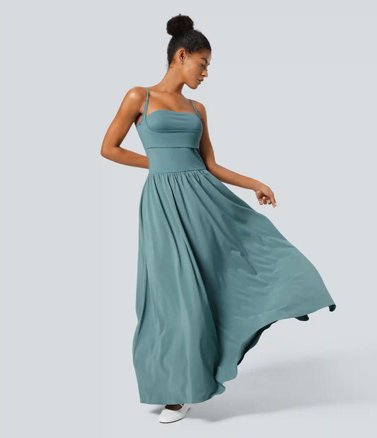 Breezeful™ Pocket Flowy Flare Maxi Quick Dry Casual Slip Dress