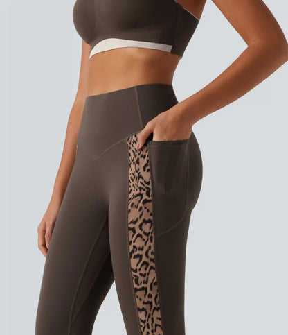 Halara UltraSculpt™ Leopard Print High Waisted Tummy Control Butt Lifting Yoga Leggings with Pockets
