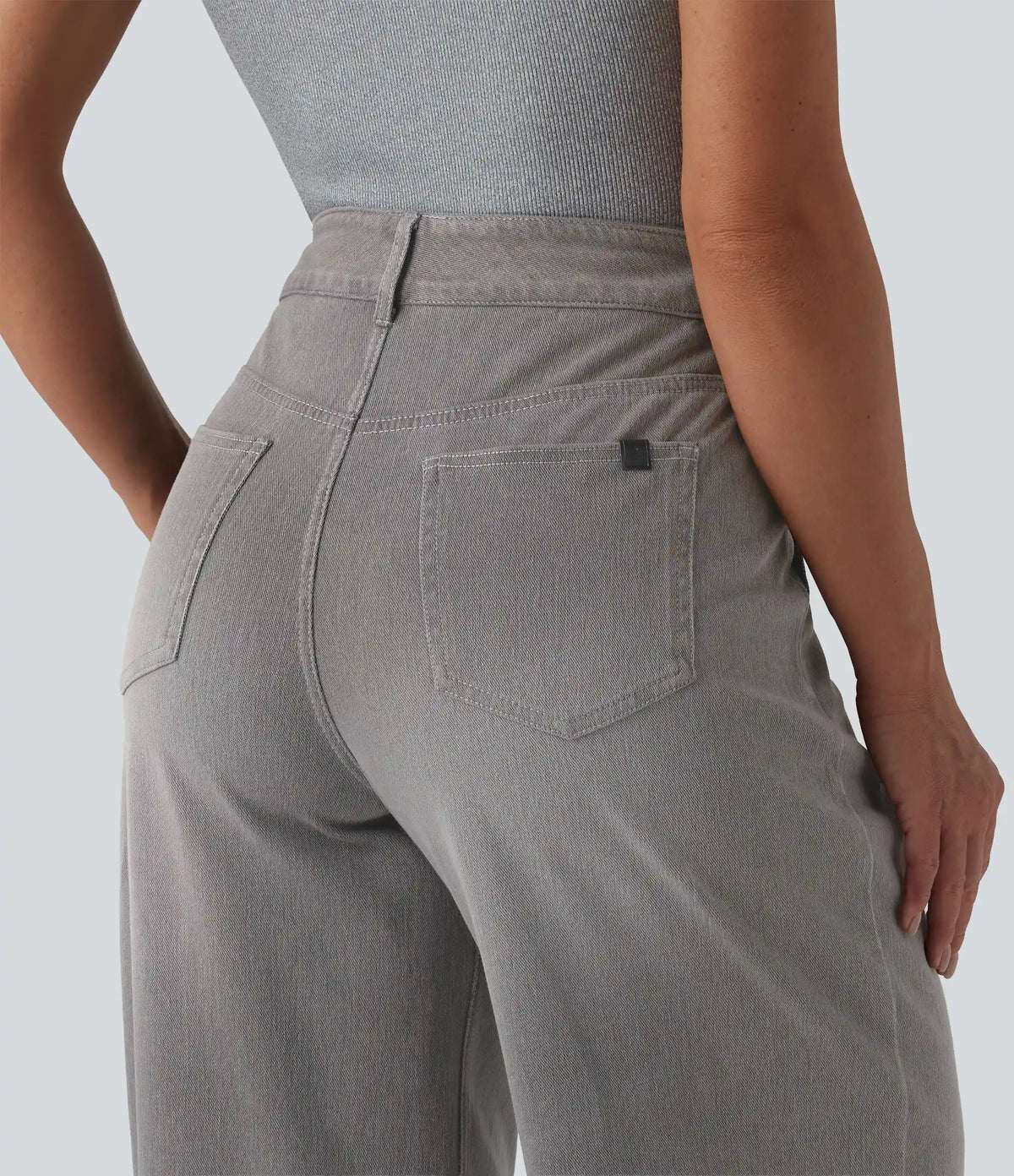 Halara Flex™ Mid Rise Wide Leg Casual Jeans with Pockets