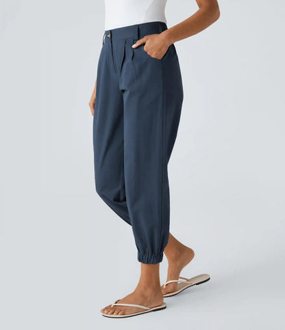 Mid Rise Casual Joggers with Pockets