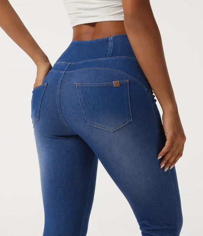 Halara Flex™ High Waisted Crossover Denim Casual Leggings with Pockets