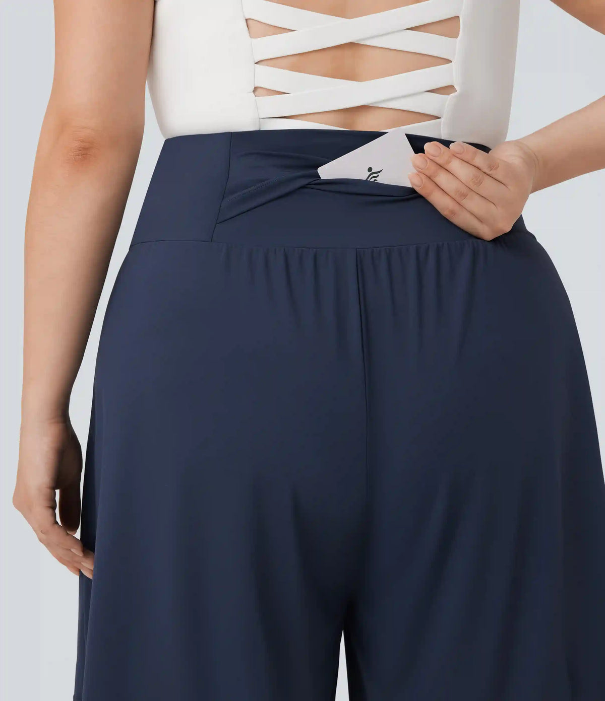 Plus Size SoftlyZero™ Airy High Waisted InstantCool Yoga Bermuda Shorts with Pockets