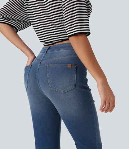 Halara Flex™ High Waisted Split Capri Casual Slim Jeans with Pockets
