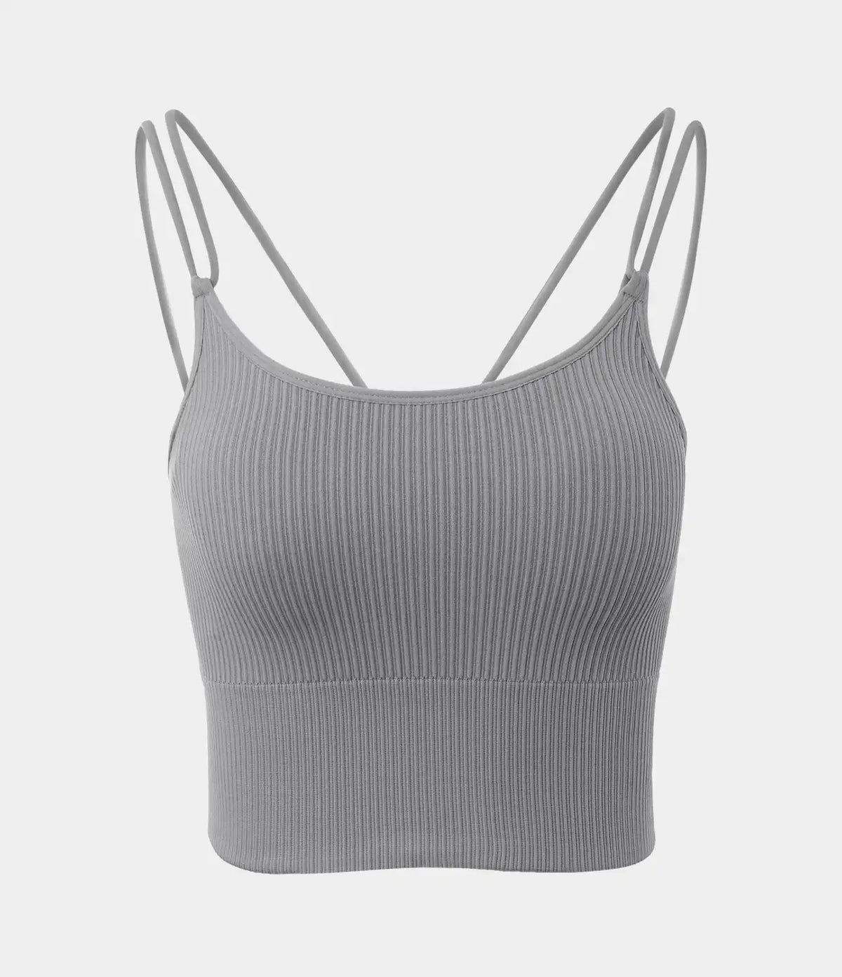 OneForm Seamless Flow Double Straps V Back Cropped Running Cami Top