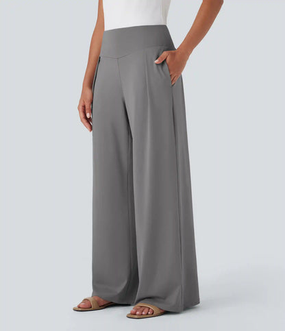 High Waisted Wide Leg Baggy Casual Pants with Pockets