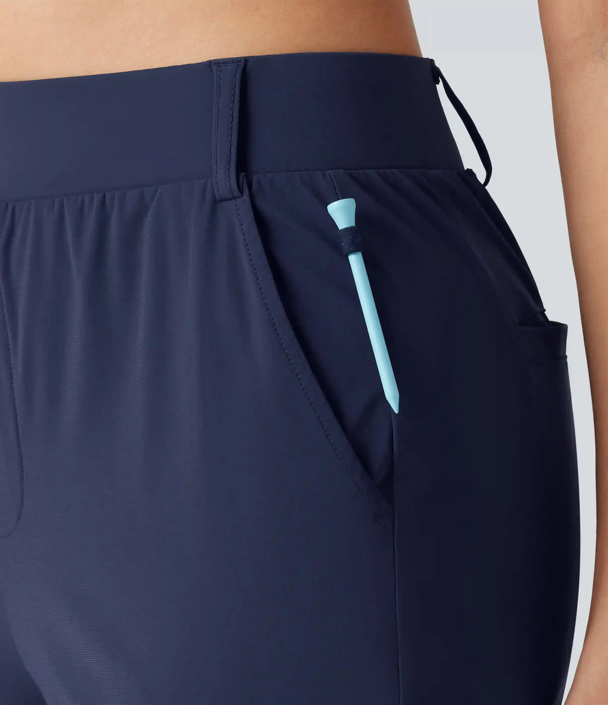 High Waisted Quick Dry Golf Cropped Joggers with Pockets