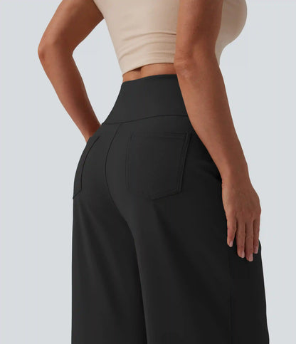 SoftlyZero™ Airy High Waisted Tummy Control Wide Leg Baggy InstantCool Casual Pants with Pockets