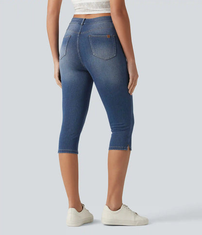 Halara Flex™ High Waisted Split Capri Casual Slim Jeans with Pockets