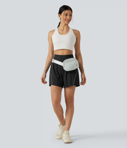 SoftlyZero™ Airy Reflective High Waisted 2-in-1 InstantCool Yoga Shorts 5'' with Pockets