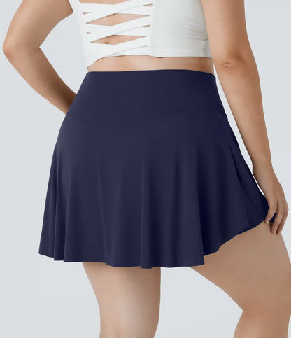 Everyday SoftlyZero™ Airy Crossover Pocket 2-in-1 InstantCool Tennis Plus Size Skirt-Lucid