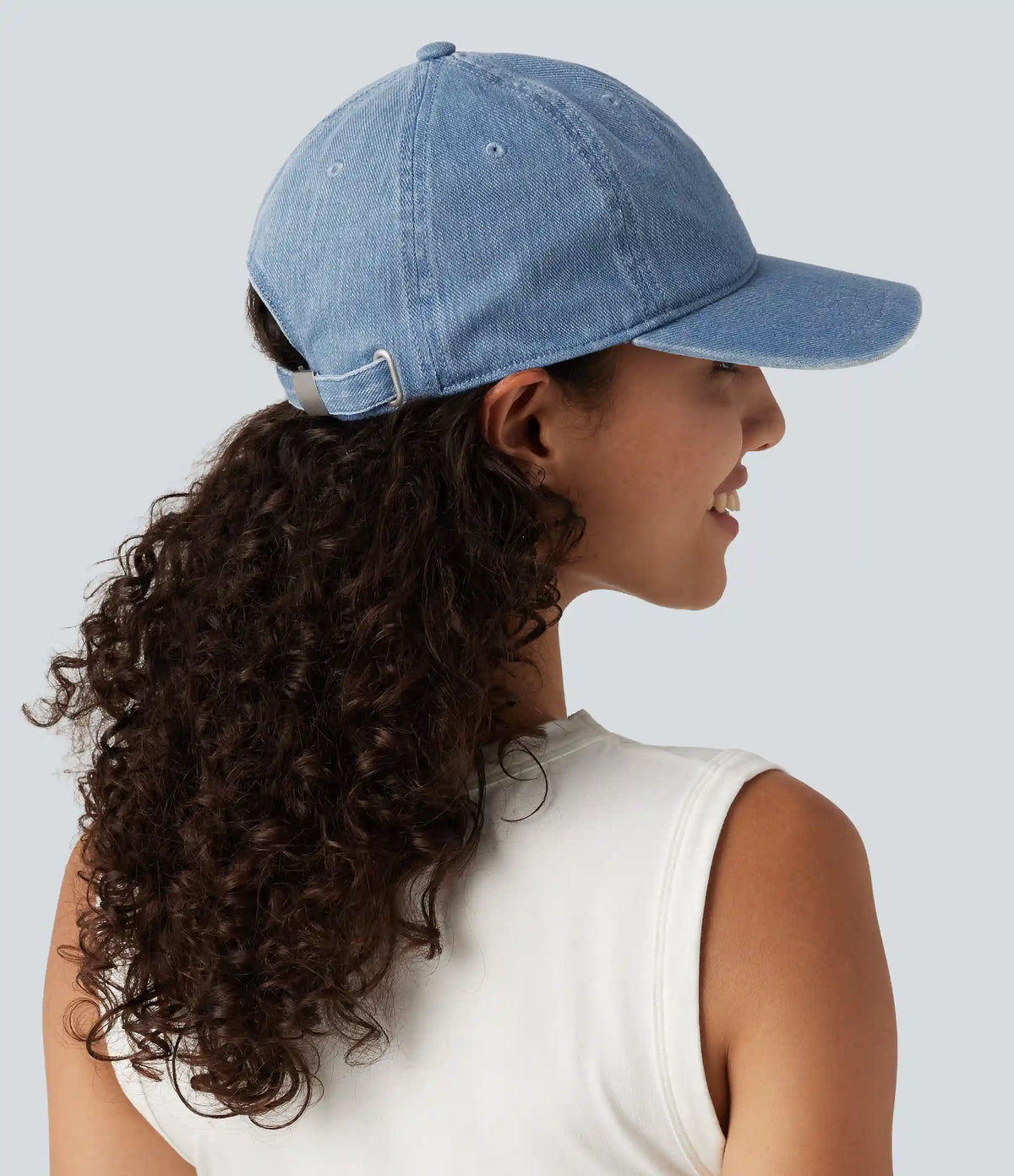 Halara Stretch Denim Washed Baseball Cap