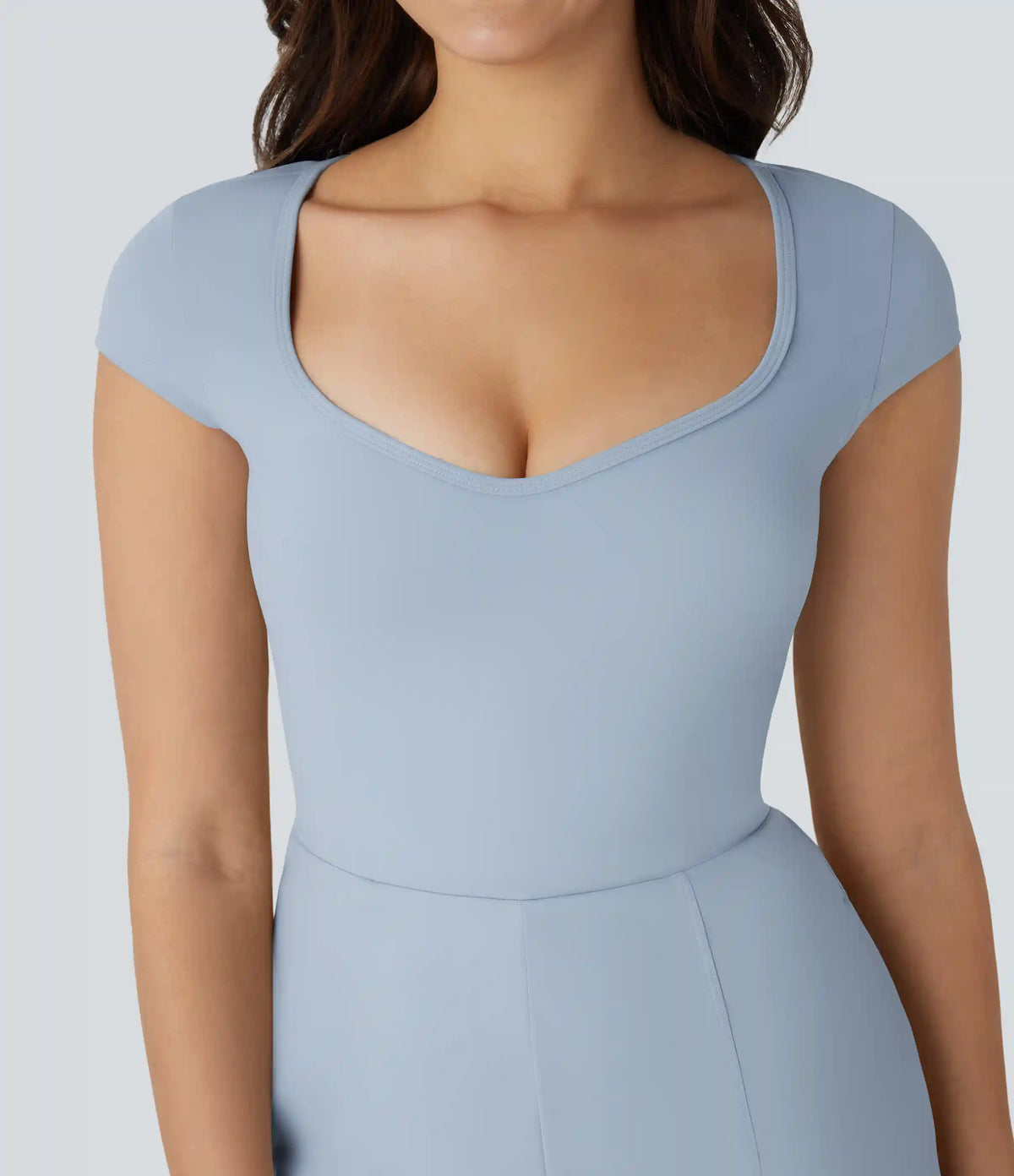 SoftlyZero™ Airy U Neck Cap Sleeve Pocket Cool Touch Yoga Romper-Easy Peezy