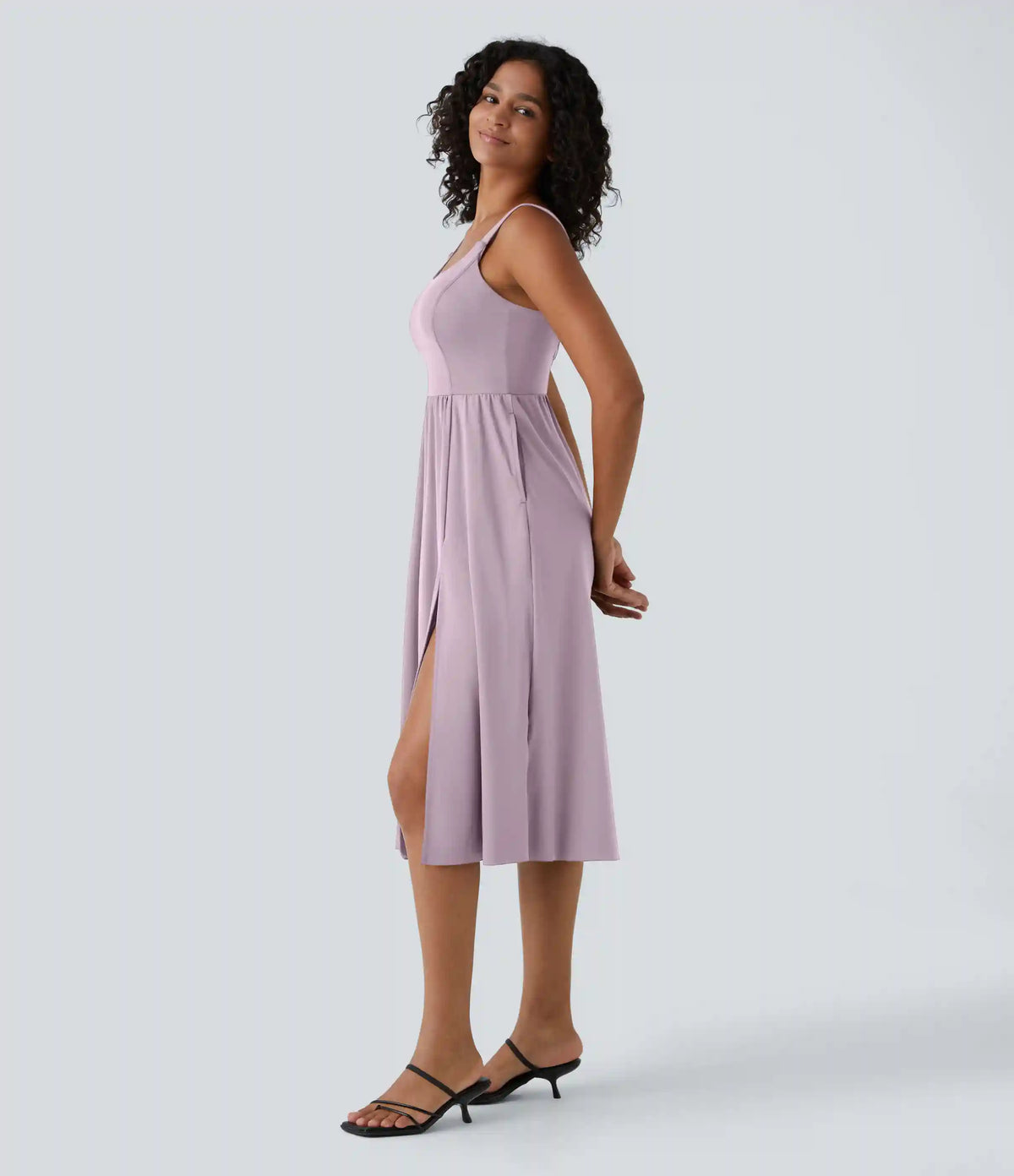 Padded Midi Casual Dress A-D Cups