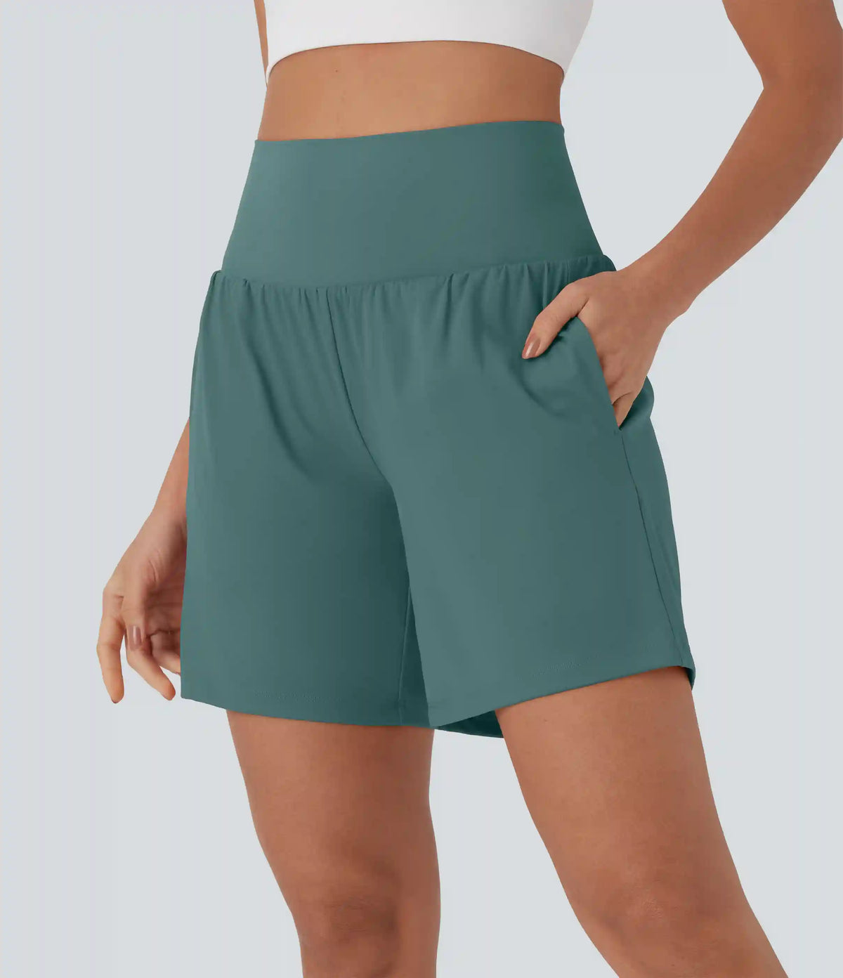 SoftlyZero™ Airy Super High Waisted 2-in-1 InstantCool Yoga Shorts 7" with Pockets