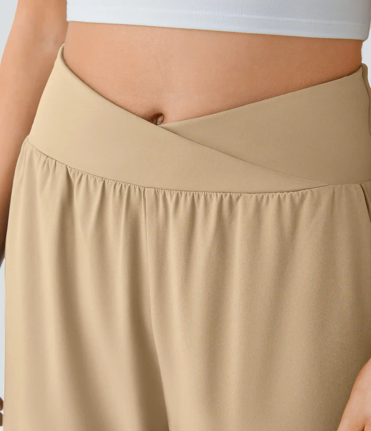 Breezeful™ High Waisted Crossover Quick Dry Resort Pants with Pockets