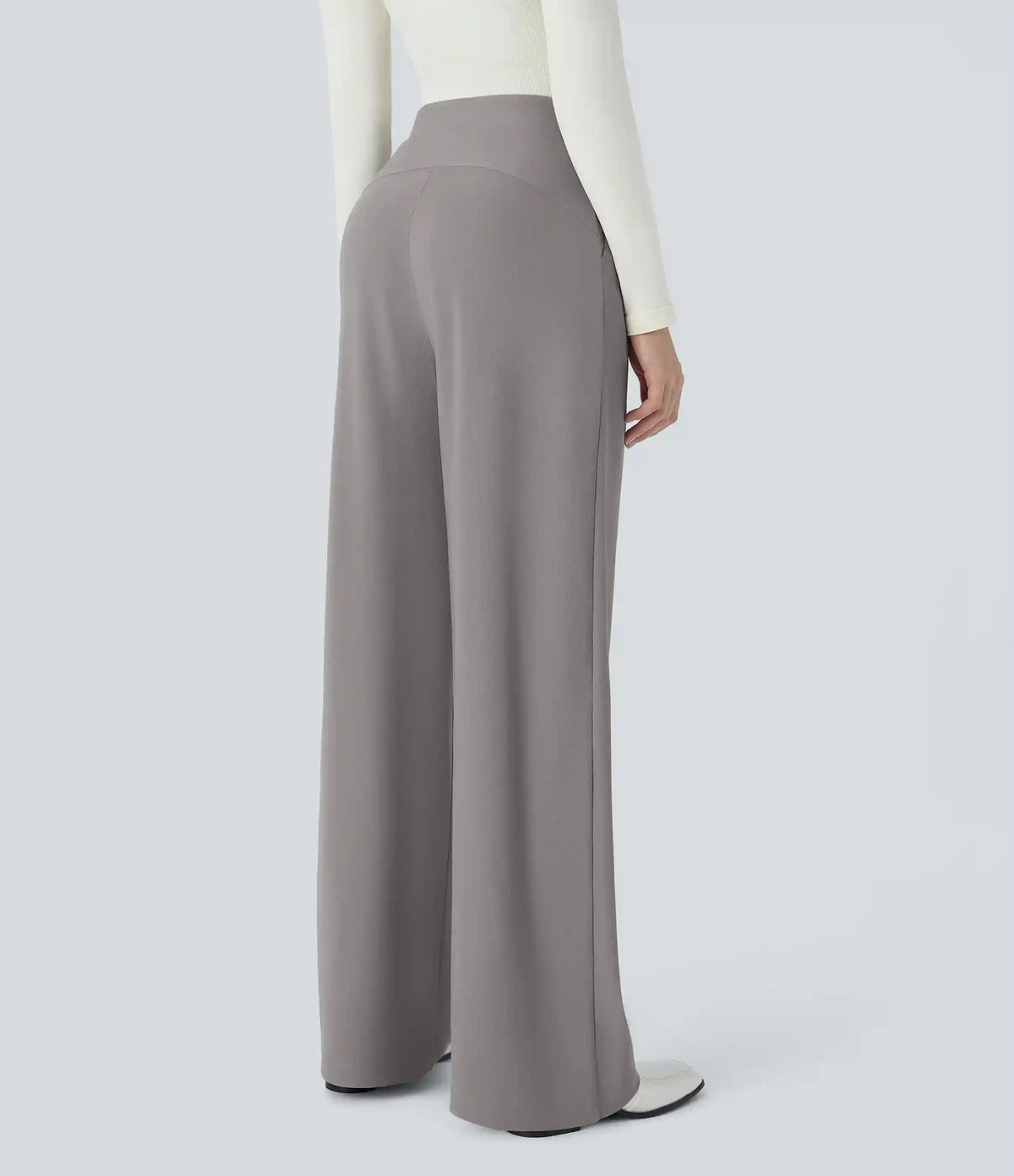 Halara Flex™ High Waisted Body Sculpt Waist-Slimming Pocket Wide Leg Micro Waffle Work Pants