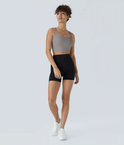 SoftlyZero™ Airy Square Neck Backless Crisscross Cropped InstantCool Yoga Tank Top