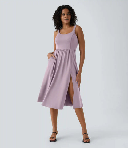 Padded Midi Casual Dress A-D Cups