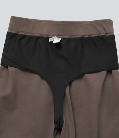 Halara Flex™ High-waisted Tummy Control Built-in Underwear Work Barrel Leg Pants with Pockets