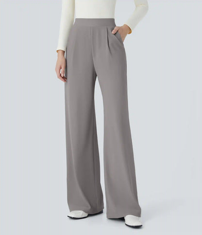 Halara Flex™ High Waisted Body Sculpt Waist-Slimming Pocket Wide Leg Micro Waffle Work Pants