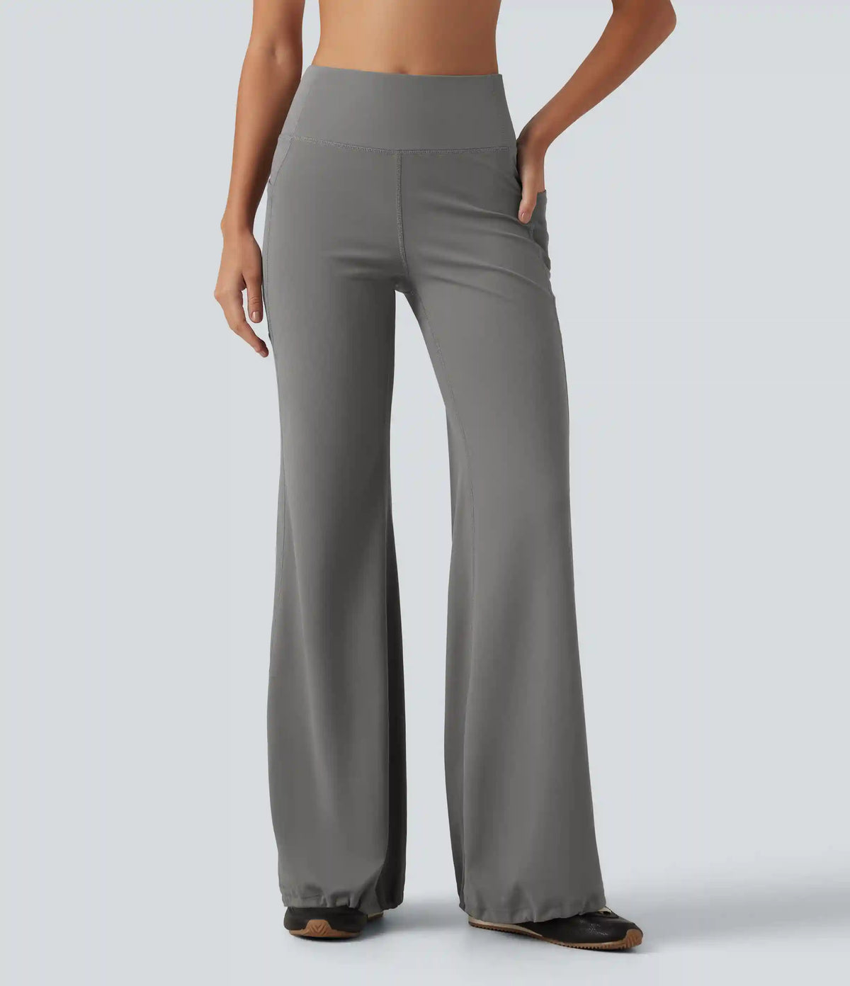 Halara Flex™ DayStretch High Waisted Tummy Control Gathered Hem Yoga Pants with Pockets